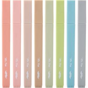 imageMr Pen Aesthetic Highlighters 12pcs Chisel Tip Vibrant Colors Fluorescent Highlighters Assorted Colors Bible Highlighters and Pens No Bleed Cute Highlighters No Bleed Highlighters for BibleVintage Colors