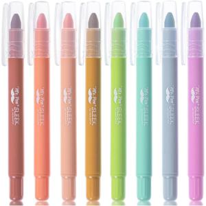 imageMr Pen Gel Highlighters 8 Pack Morandi Colors No Bleed Bible MarkersPastel Colors 4