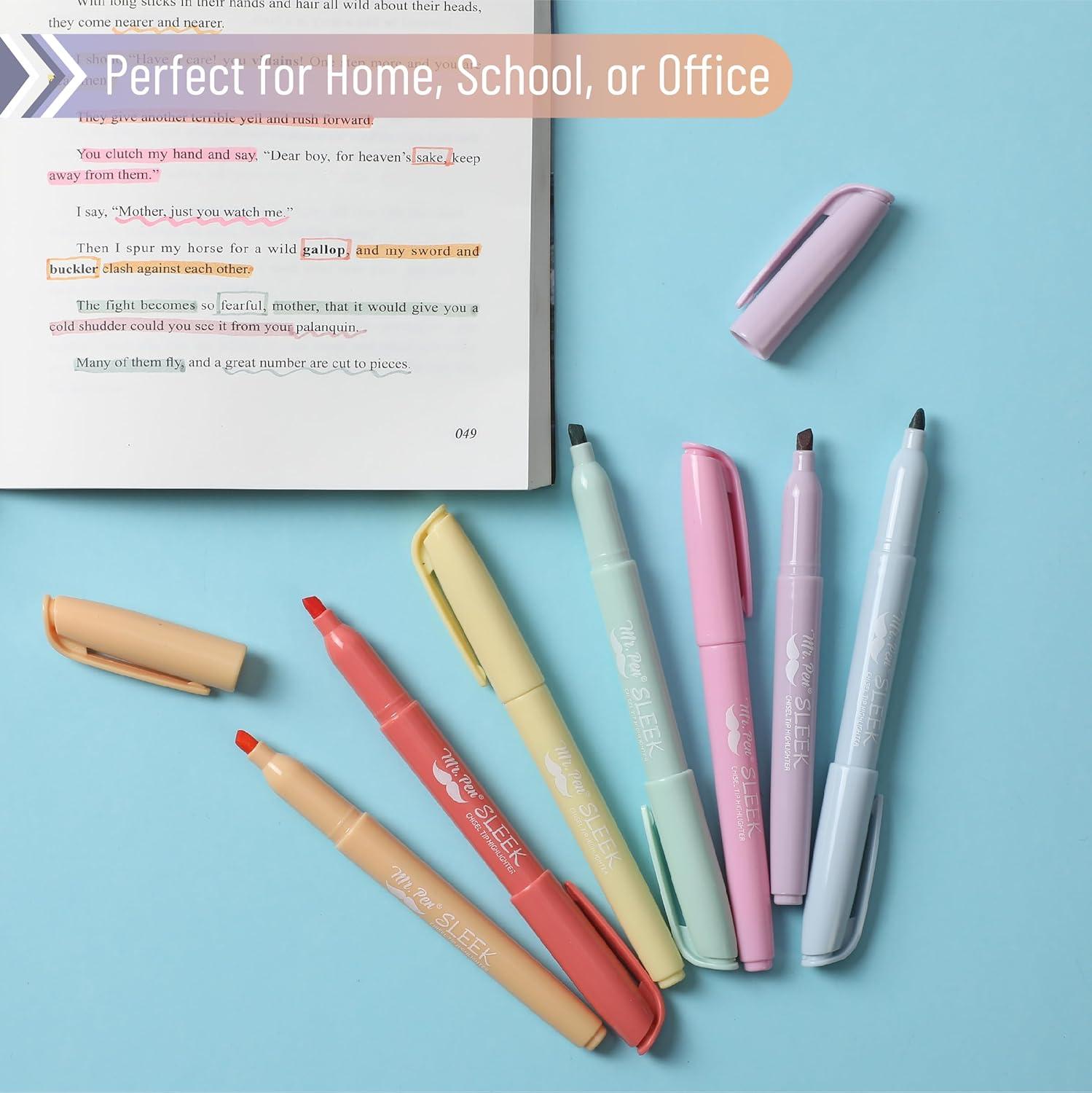 imageMr Pen Highlighters Assorted Colors Pack of 28 Fluorescent HighlightersPastel
