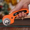 imageMr Pen 45mm Rotary Cutter with 1 Extra Blade Ergonomic Handle Rotary Cutter for Fabric Fabric Cutter Fabric Cutter Wheel Fabric Rotary Cutter Rotary Cutting Tool Rotary Fabric CutterOrange