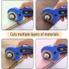 imageMr Pen 45mm Rotary Cutter with 1 Extra Blade Ergonomic Handle Rotary Cutter for Fabric Fabric Cutter Fabric Cutter Wheel Fabric Rotary Cutter Rotary Cutting Tool Rotary Fabric CutterBlue