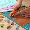 imageMr Pen 45mm Rotary Cutter with 1 Extra Blade Ergonomic Handle Rotary Cutter for Fabric Fabric Cutter Fabric Cutter Wheel Fabric Rotary Cutter Rotary Cutting Tool Rotary Fabric CutterOrange