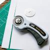 imageMr Pen 45mm Rotary Cutter with 1 Extra Blade Ergonomic Handle Rotary Cutter for Fabric Fabric Cutter Fabric Cutter Wheel Fabric Rotary Cutter Rotary Cutting Tool Rotary Fabric CutterLight Blue