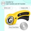 imageMr Pen 45mm Rotary Cutter with 1 Extra Blade Ergonomic Handle Rotary Cutter for Fabric Fabric Cutter Fabric Cutter Wheel Fabric Rotary Cutter Rotary Cutting Tool Rotary Fabric CutterYellow