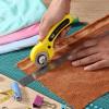 imageMr Pen 45mm Rotary Cutter with 1 Extra Blade Ergonomic Handle Rotary Cutter for Fabric Fabric Cutter Fabric Cutter Wheel Fabric Rotary Cutter Rotary Cutting Tool Rotary Fabric CutterYellow