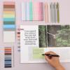imageMr Pen Aesthetic Book Annotation Kit 38 pcs Aesthetic Highlighters and Gel Pens Transparent Sticky Notes Transparent Sticky Tabs for Books No Bleed Highlighters for Bible Pages No BleedMoss  Mist