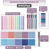 imageMr Pen Aesthetic Book Annotation Kit 38 pcs Aesthetic Highlighters and Gel Pens Transparent Sticky Notes Transparent Sticky Tabs for Books No Bleed Highlighters for Bible Pages No BleedOuter Space