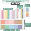 imageMr Pen Aesthetic Book Annotation Kit 38 pcs Aesthetic Highlighters and Gel Pens Transparent Sticky Notes Transparent Sticky Tabs for Books No Bleed Highlighters for Bible Pages No BleedSoft Delight