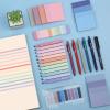 imageMr Pen Aesthetic Book Annotation Kit 38 pcs Aesthetic Highlighters and Gel Pens Transparent Sticky Notes Transparent Sticky Tabs for Books No Bleed Highlighters for Bible Pages No BleedOuter Space