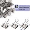 imageMr Pen Binder Clips Small Binder Clips 50Pack 075 in Black Small Clips Paper Binder Clips Binder Clips Small SizeSmall Paper Clips Office Clips Micro Binder Clips Mini Binder ClipsF Silver