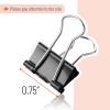 imageMr Pen Binder Clips Small Binder Clips 50Pack 075 in Black Small Clips Paper Binder Clips Binder Clips Small SizeSmall Paper Clips Office Clips Micro Binder Clips Mini Binder ClipsA Black