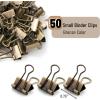 imageMr Pen Binder Clips Small Binder Clips 50Pack 075 in Black Small Clips Paper Binder Clips Binder Clips Small SizeSmall Paper Clips Office Clips Micro Binder Clips Mini Binder ClipsE Bronze