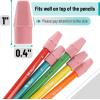 imageMr Pen Erasers for Pencils 120 Pack Pencil Top Erasers Eraser Caps Kids Cap Tops Topper Erasers EreaserPink