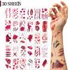 imageMr Pen Halloween Tattoo Stickers Wounds 30Pcs Halloween Temporary Tattoos for Adults Halloween Tattoos for Adults Halloween Face Tattoos for Adults Kids Halloween Prank Makeup Temporary Tattoo