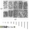 imageMr Pen Nuts and Bolts Assortment Kit 540 pcs Stainless Steel M37 Sizes 630mm Phillips Pan Head Socket Cap Screws Assorted Nuts and Bolts Nut Bolt and Washer Assortment Bolt and Nut Assortment