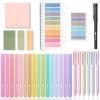 imageMr Pen Aesthetic Book Annotation Kit Aesthetic Highlighters and Gel Pens Transparent Sticky Notes Transparent Sticky Tabs for Books No Bleed Highlighters for Bible Pages No Bleed