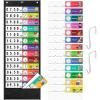 imageMr Pen Daily Schedule Pocket Charts 131 Pocket 26 Double Sided Reusable Cards13 Colored13 Blanked 128x35 Pocket Chart for Classroom Classroom Pocket Chart Classroom Schedule Pocket Chart
