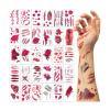 imageMr Pen Halloween Tattoo Stickers Wounds 30Pcs Halloween Temporary Tattoos for Adults Halloween Tattoos for Adults Halloween Face Tattoos for Adults Kids Halloween Prank Makeup Temporary Tattoo