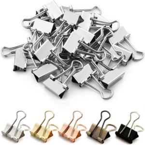 imageMr Pen Binder Clips Small Binder Clips 50Pack 075 in Black Small Clips Paper Binder Clips Binder Clips Small SizeSmall Paper Clips Office Clips Micro Binder Clips Mini Binder ClipsF Silver