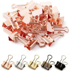 imageMr Pen Binder Clips Small Binder Clips 50Pack 075 in Black Small Clips Paper Binder Clips Binder Clips Small SizeSmall Paper Clips Office Clips Micro Binder Clips Mini Binder ClipsD Rose Gold