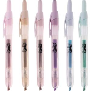 imageMr Pen Colorful Highlighters Set 6 Pack Assorted Colors Retractable Colored Bible MarkersMuted Pastel