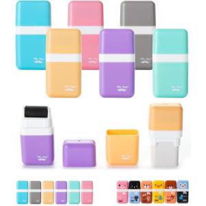 imageMr Pen Erasers  6 Pack of Pencil Erasers With Cover and Roller for Kids  Fun Cool School ErasersB Pastel Colors