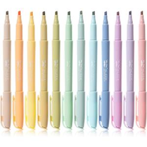 imageMr Pen Pastel Highlighters 12 Pack Assorted Colors Fast Dry Highlighter Pastel Set Bible Journaling Highlighter Marker Colored School SuppliesEarthy
