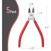 imageMr Pen  6 Inch Diagonal ampamp Flush Cutting Pliers with Side Wire ampamp Floral CuttersRed  Springloaded