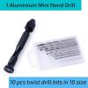 imageMr Pen Hand Drill with 10 Drill Bits 0630mm Jewelry Drill Resin Drill Mini Drill Hand Drill for Jewelry Making Pin Vise Hand Drill Hand Drill for Resin Micro Drill Bit Mini Drill Set
