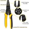 imageMr Pen Wire Stripper 8 inch Wire Cutter Wire Stripper Crimper Wire Stripping Tool Cable Stripper Wiring Tools Wire Crimping ToolYellow