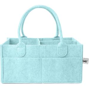 imageMr Pen Baby Diaper Caddy Organizer Mint Whisper Baby Caddy Organizer with Handle Compact Size Collapsible ampamp Portable