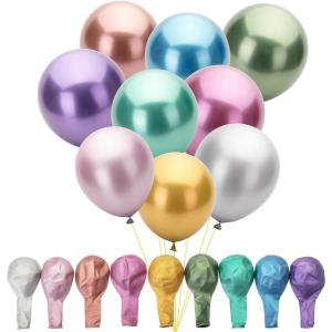 imageMr Pen Metallic Balloons 12 Inch 54 Pack Metallic Silver Balloons for Birthday PartyMetallic