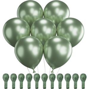 imageMr Pen Metallic Balloons 12 Inch 54 Pack Metallic Silver Balloons for Birthday PartyMetallic Green