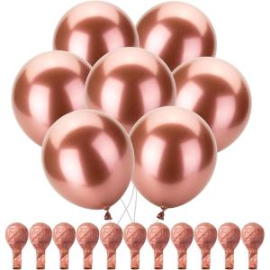 imageMr Pen Metallic Balloons 12 Inch 54 Pack Metallic Silver Balloons for Birthday PartyMetallic Rose Gold