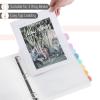 imageMr Pen Clear Sheet Protectors With 8 Tabs 2 Sets Plastic Dividers for 3 Ring Binder Insertable Index Page Divider Multicolor TabsCandy