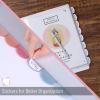 imageMr Pen Clear Sheet Protectors With 8 Tabs 2 Sets Plastic Dividers for 3 Ring Binder Insertable Index Page Divider Multicolor TabsEarthy