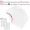 imageMr Pen Clear Sheet Protectors With 8 Tabs 2 Sets Plastic Dividers for 3 Ring Binder Insertable Index Page Divider Multicolor TabsEarthy