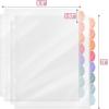 imageMr Pen Clear Sheet Protectors With 8 Tabs 2 Sets Plastic Dividers for 3 Ring Binder Insertable Index Page Divider Multicolor TabsEarthy