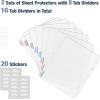imageMr Pen Clear Sheet Protectors With 8 Tabs 2 Sets Plastic Dividers for 3 Ring Binder Insertable Index Page Divider Multicolor TabsMorandi