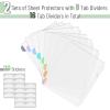 imageMr Pen Clear Sheet Protectors With 8 Tabs 2 Sets Plastic Dividers for 3 Ring Binder Insertable Index Page Divider Multicolor TabsPastel