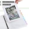 imageMr Pen Clear Sheet Protectors With 8 Tabs 2 Sets Plastic Dividers for 3 Ring Binder Insertable Index Page Divider Multicolor TabsPastel