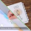 imageMr Pen Clear Sheet Protectors With 8 Tabs 2 Sets Plastic Dividers for 3 Ring Binder Insertable Index Page Divider Multicolor TabsPastel