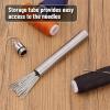 imageMr Pen Hand Sewing Needles  50pcs 235quot Large Eye Embroidery NeedlesSilver in Aluminium Storage Tube