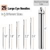 imageMr Pen Hand Sewing Needles  50pcs 235quot Large Eye Embroidery NeedlesSilver in Aluminium Storage Tube