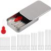 imageMr Pen Hand Sewing Needles  50pcs 235quot Large Eye Embroidery NeedlesSilver in Metal Tin