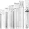 imageMr Pen Hand Sewing Needles  50pcs 235quot Large Eye Embroidery NeedlesSilver in Plastic Storage Tube