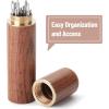 imageMr Pen Hand Sewing Needles  50pcs 235quot Large Eye Embroidery NeedlesSilver in Wooden Storage Tube