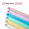 imageMr Pen Plastic Rulers 12 Inch 6 Pack Morandi Colors Metric ampamp Imperial Clear Ruler SetMorandi