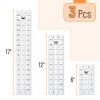 imageMr Pen Sewing Ruler 3 Pack 6quot 12quot ampamp 17quot Acrylic Ruler Quilting Ruler Cutting Ruler Acrylic Ruler for Cutting Fabric Rulers for Quilting and Sewing Non Slip Quilt Rulers Sewing Supplies