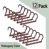 imageMr Pen Space Saving Hangers for Clothes 12 pcs Mahogany Color Plastic Multi Clothes Hangers Space Saving 5 Slots 360 Rotating Hooks